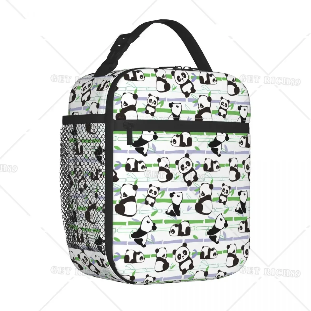 Food Storage Bag - 귀여운 팬더 곰과 대나무 디자인의 보온