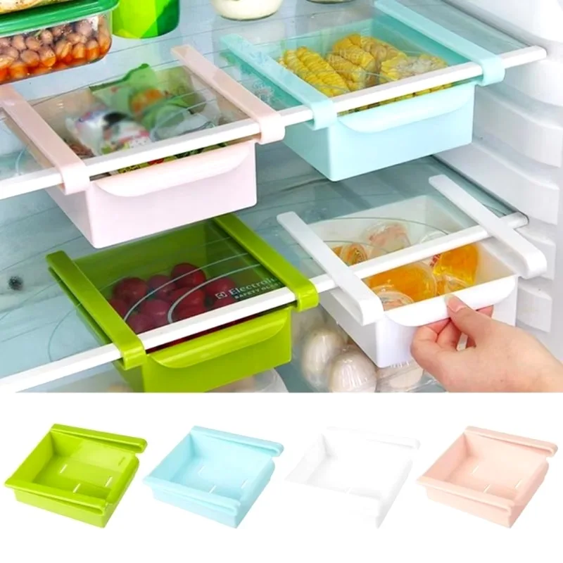 Food Storage With Dividers - 슬라이드 주방 냉장고 냉동고 공간 보호기