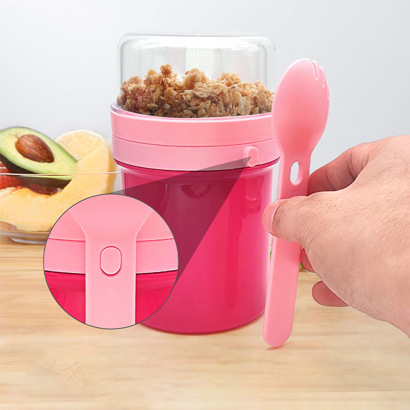 휴대용 이중 레이어 오버나이트 오트밀 컵, 새지 않는  - Food Storage Meals 리뷰 및 가격
