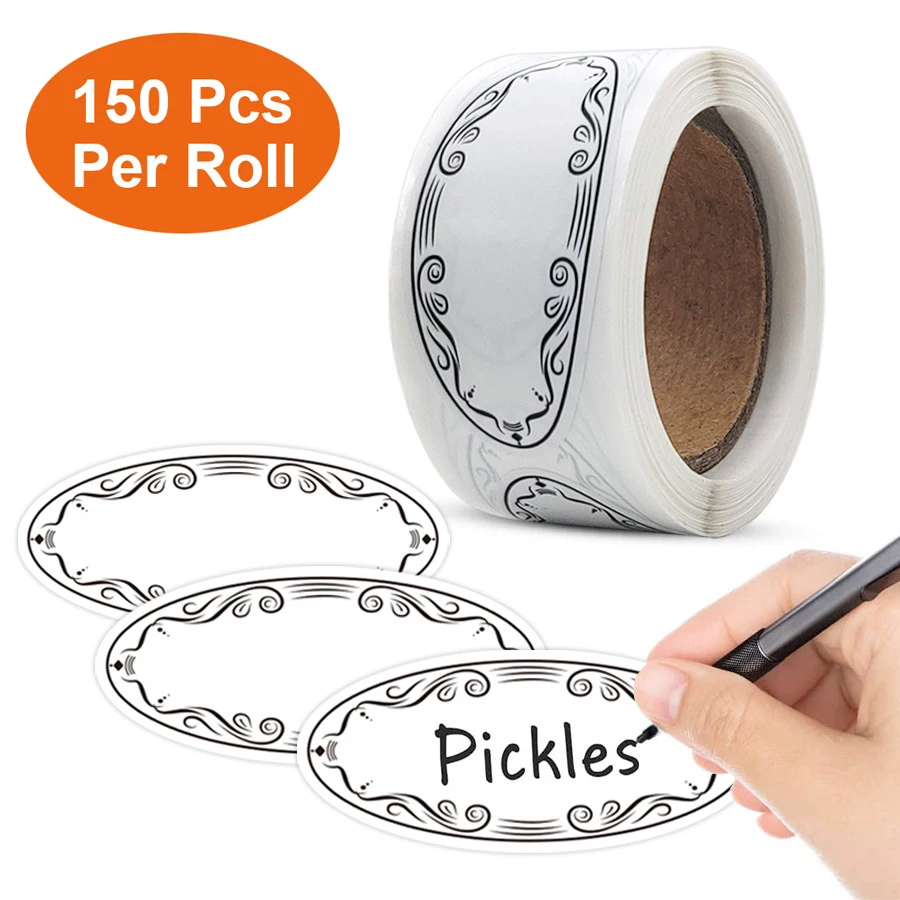 150개입, 1인치 x 2.25인치 크기의 타원형 캔닝 - Food Storage Labels 리뷰 및 가격