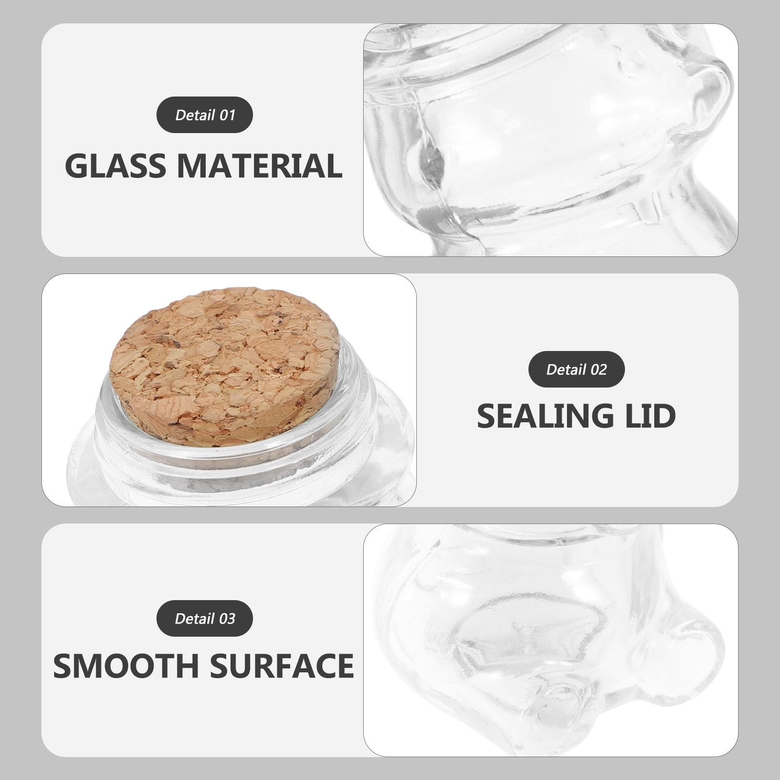 투명한 유리 재질의 사탕 보관용기 4개 세트, 밀폐 뚜 - Food Storage Containers 리뷰 및 가격